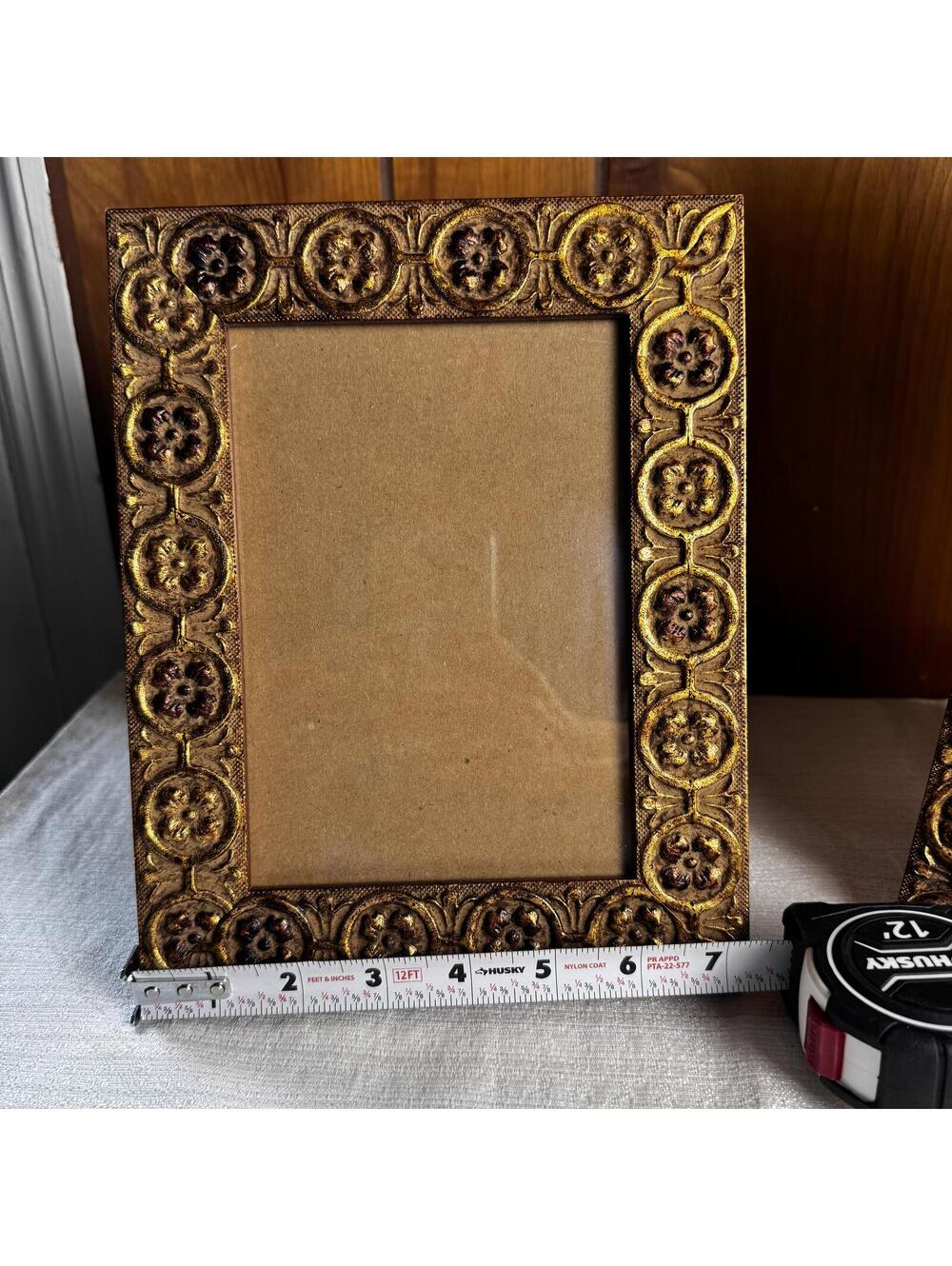 Vintage Martin Aborn Picture Frame Set 5x7 & 8x10 Ornate Gold Bronze - Picture 8 of 11